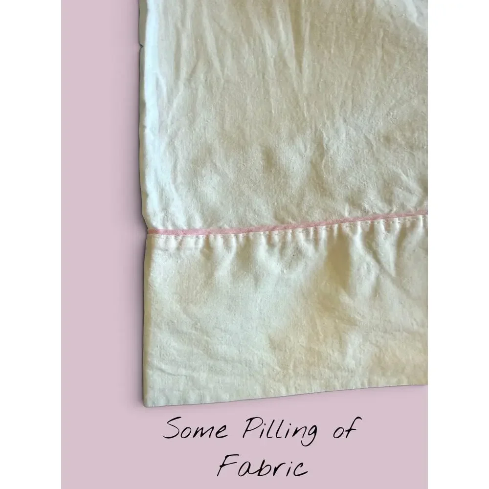 Vintage 1950s Mr Mrs Embroidered Pillowcases-Pink Floral-Wedding-Standard Pair